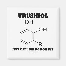 Urushiol Just Call Me Poison Ivy Chemical Molecule Fridge Magnet