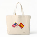 US and Spain Crossed Flags bags