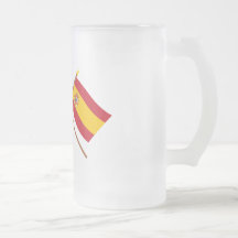 US and Spain Crossed Flags Mugs