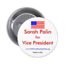 us-flag, Sarah Palin, for, Vice Pr... - Customised Buttons