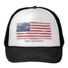 US flag vintage Trucker Hats