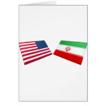 US & Iran Flags cards