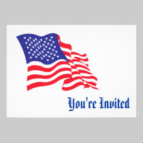 USA American Flag invitations
