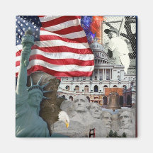 USA  American Symbols Magnet