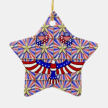 USA Balloon Flight Ornament