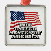 USA CHRISTMAS TREE ORNAMENT