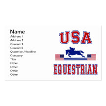 USA Equestrian Business Card Template