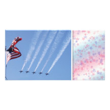 USA Flag and Blue Angels photo card template