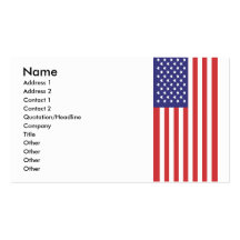 USA Flag Business Card Template
