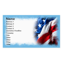 USA Flag Business Card Template