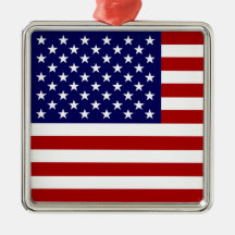 USA Flag Christmas Ornaments