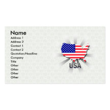 Usa Flag Map 2.0 Business Card