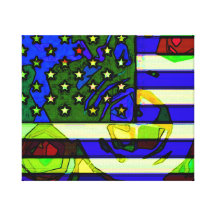 USA flag pop No. 1 Gallery Wrap Canvas