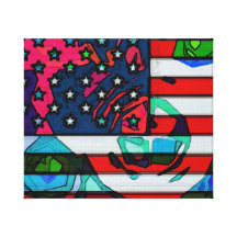 USA flag pop No. 2 Canvas Print