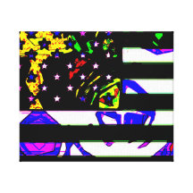USA flag pop No. 6 Gallery Wrapped Canvas