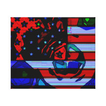 USA flag pop No. 9 Canvas Print