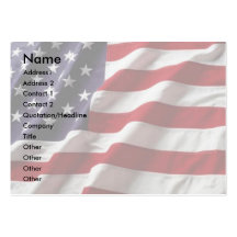 USA Flag Profile Card #3 Business Card Templates