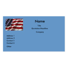 USA Flag Profile Card #6 Business Cards