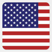 USA Flag Square Sticker