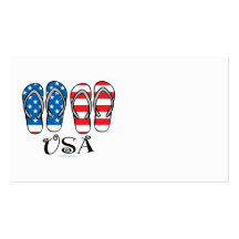USA Flip Flops Business Card Template