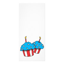 USA patriotic cupcakes Custom Rack Cards