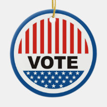 usa president elections vote badge political ornament