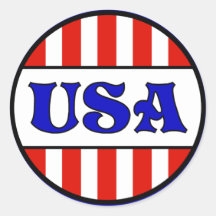 USA Retro Style Sticker