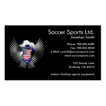USA Soccer Champions Business Card Templates