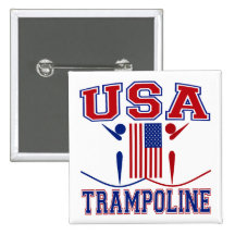 USA Trampoline Pinback Buttons