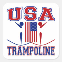 USA Trampoline Square Sticker