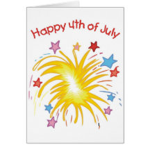 USA-Twinkle 4th of July Greeting Card