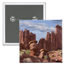 USA, Utah. View of Fisher Towers. Credit as: Don Pinback Button