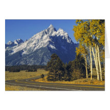 USA, Wyoming, Grand Teton NP. Teton Parkway Greeting Card