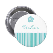 Usher Button-Modern Stripes (Blue)