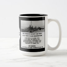 USS NORMAN SCOTT (DD-690) MUGS