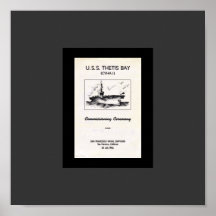 USS THETIS BAY COMMISSIONING  POSTER