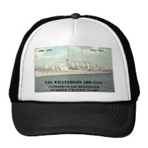USS WILLIAMSON (DD-244 ) TRUCKER HATS