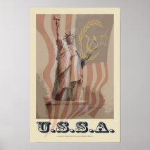 "USSA" Political Poster 12x18