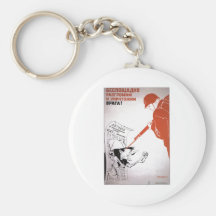 USSR CCCP Cold War Soviet Union Propaganda Posters Keychains
