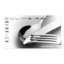 utensils catering business card