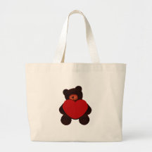 Valentine Bear Canvas Bag