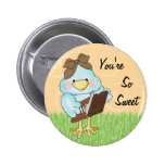 Valentine Blue Bird Pin