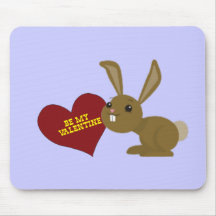 valentine bunny mousemats