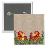 Valentine Chimps Pinback Buttons