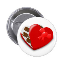 valentine chocolate heart Button