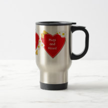 Valentine Daisy Hearts Travel Mug
