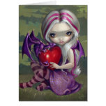 Valentine Dragon gothic  fairy Card