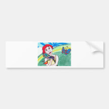 valentine girl bumper sticker