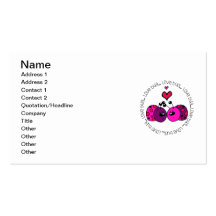 Valentine Love Bug Business Card Template