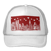 valentine NYC skyline Trucker Hat